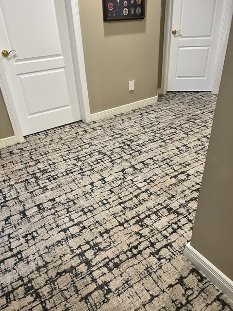 Nourison Ebb Tide Sea Storm Carpet in a residence hallway